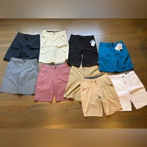 Lot of 9 pairs of Boys golf shorts designer brands like new, great deal!
